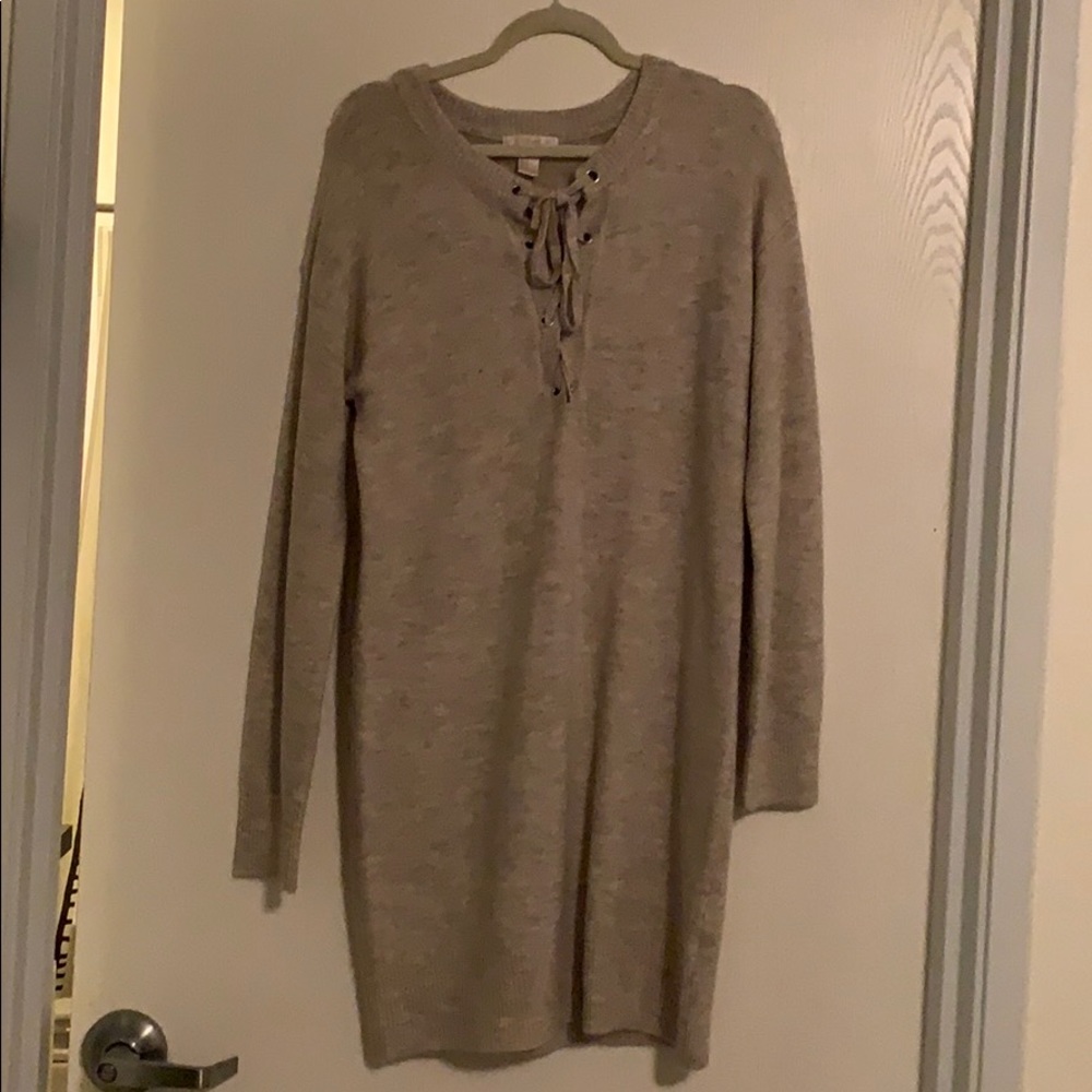 Cream colored sweater dress. Never worn!